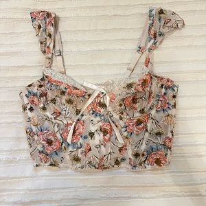 Victoria’s Secret Corset Top Floral White